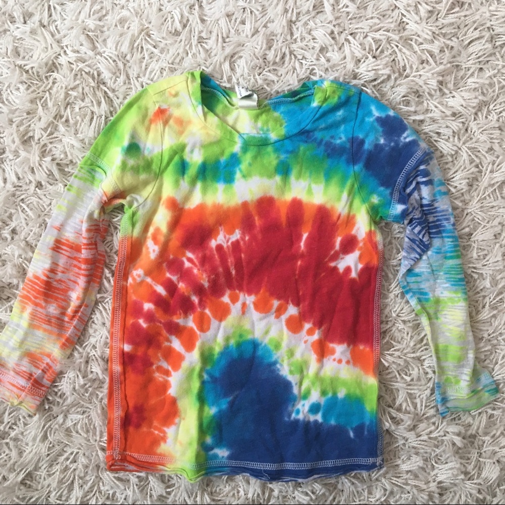 Kavio girls tie dye long sleeve top, size 4